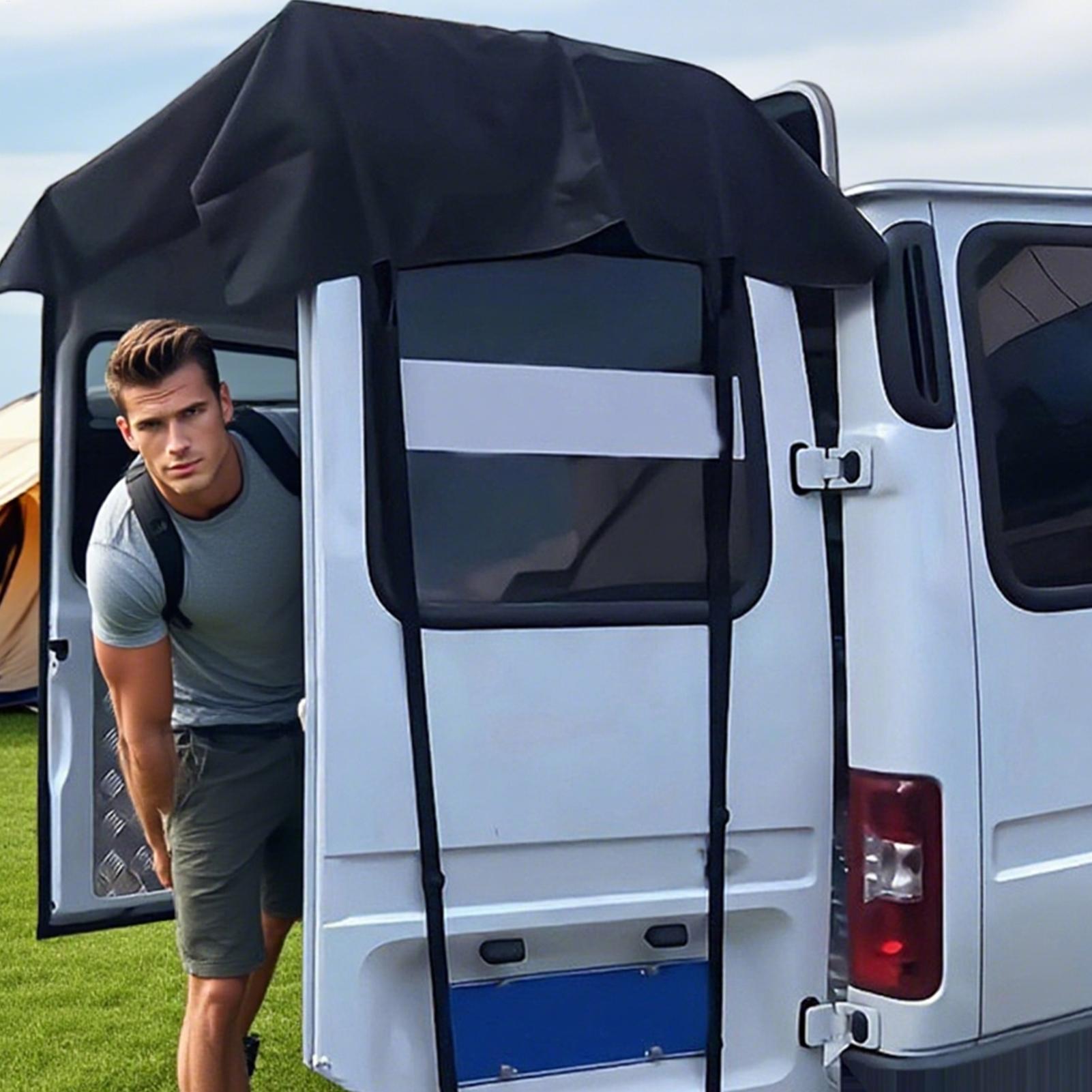 Outdoor Indoor Camping - Rear Door RV Cover Windproof Awning