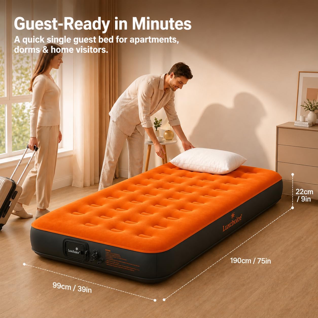 Twin Air Mattress with Built-I - Outdoor Camping Inflatable Tent review and price