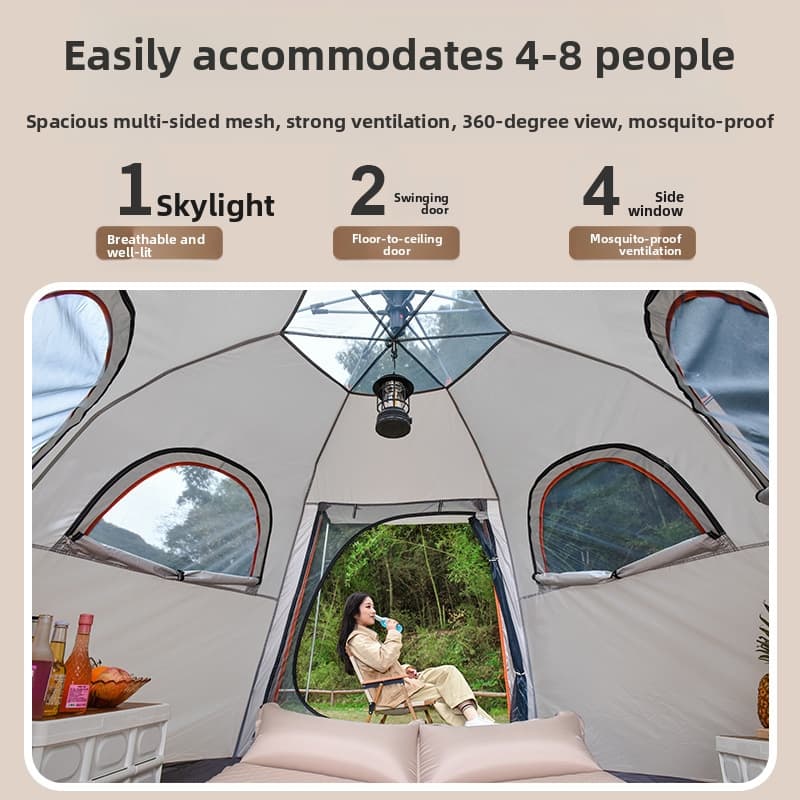 Portable 5-8 Person Camping Te - Camping Zelt Outdoor review and price