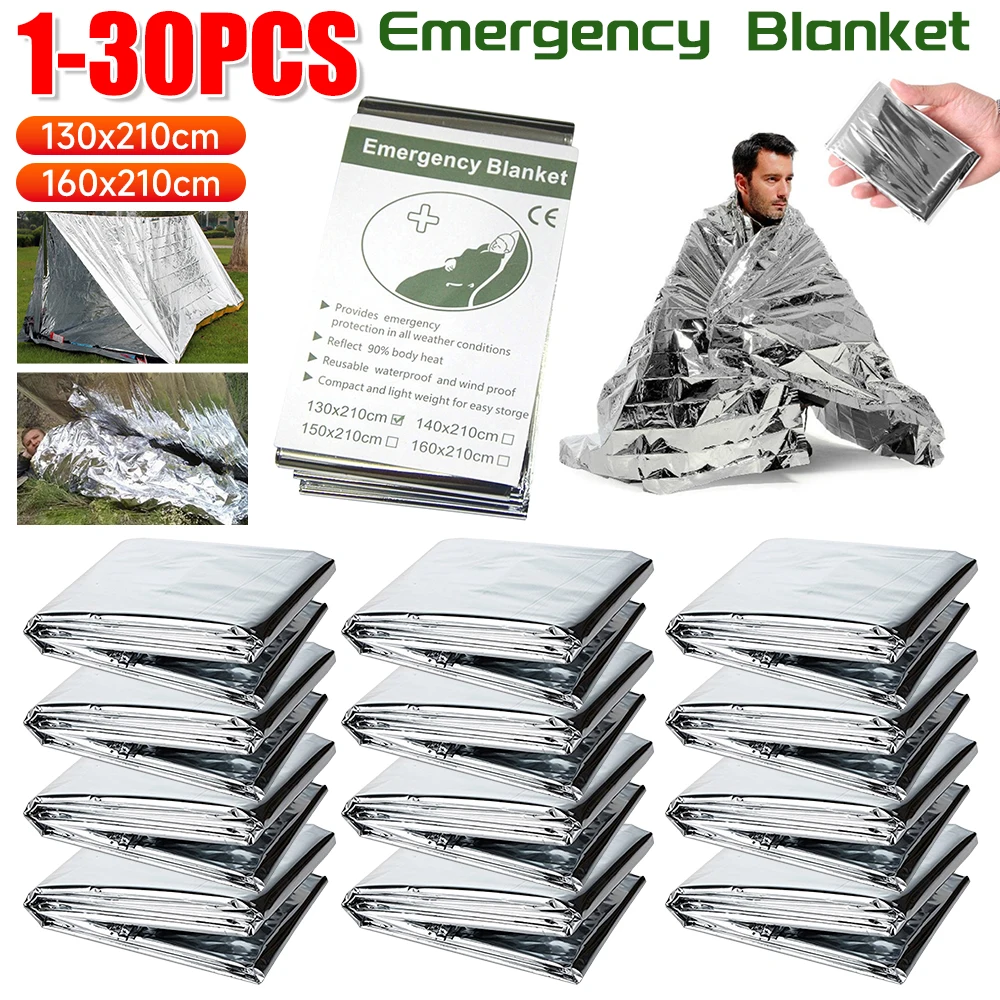 1-30PCS Emergency Blanket Outd - Survival Kit review and price